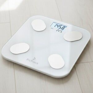FitTrack Dara Smart BMI Digital Body Analyzer – White Glass Digital Scale